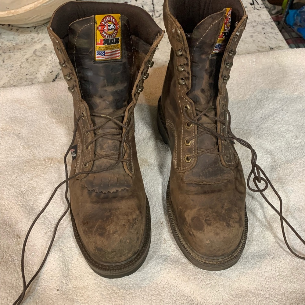 Justin steel toe work boots